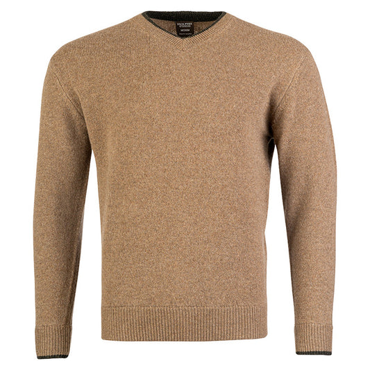Barley - Front - Jack Pyke Mens Ashcombe Lambswool V Neck Pullover