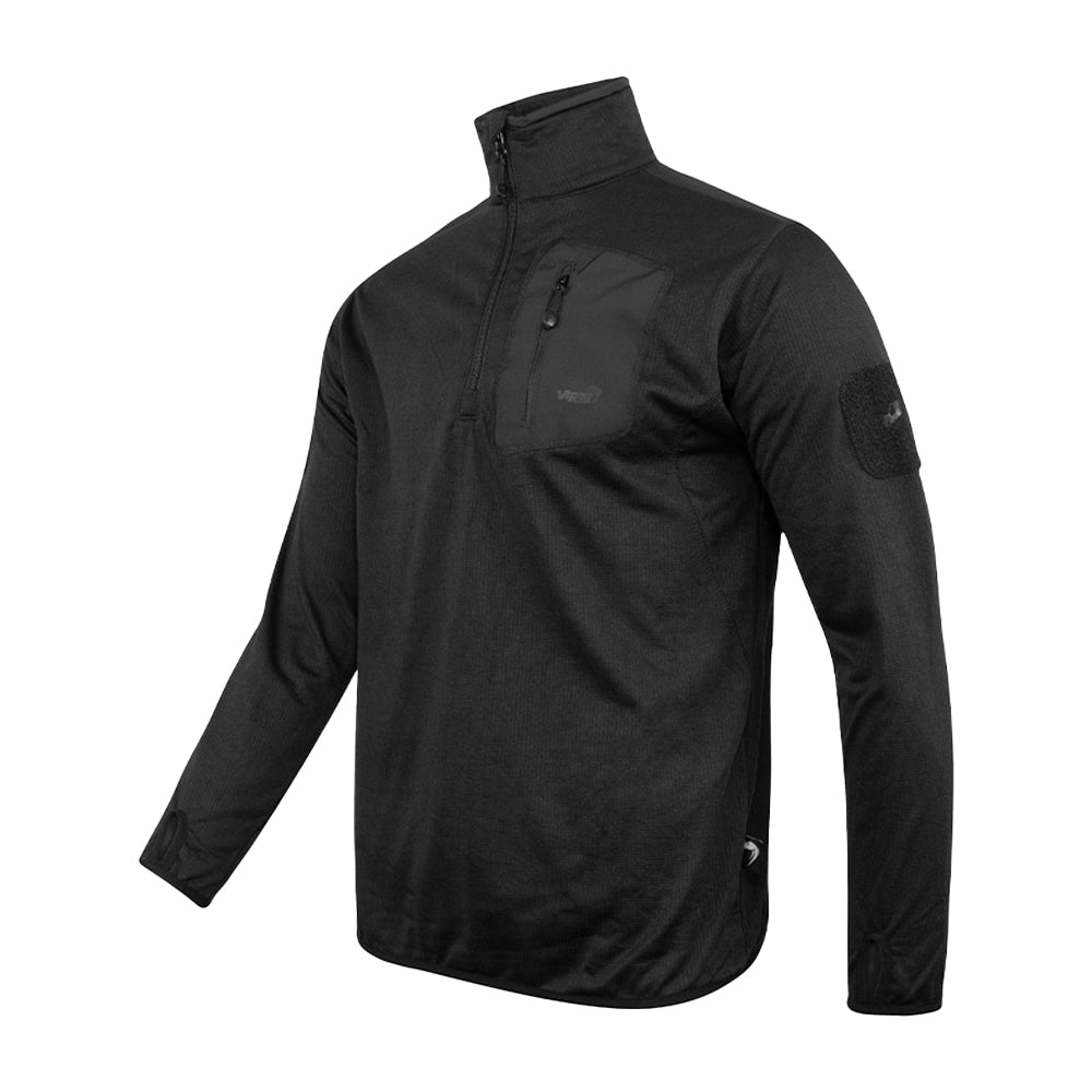 Black - Side - Viper Mens Technical Fleece Top