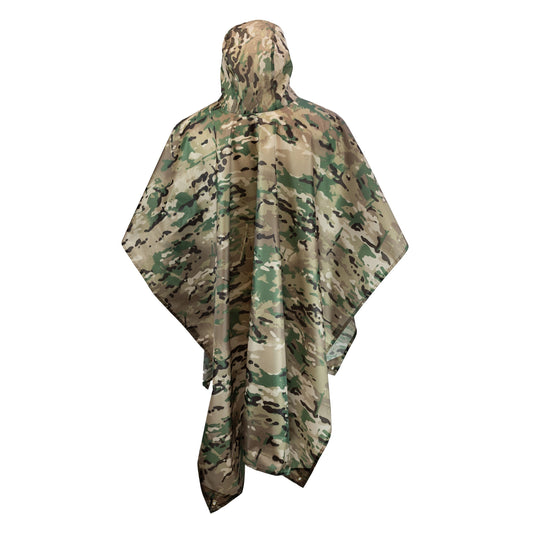 Green - Front - Mil-Com Mens Camo Poncho