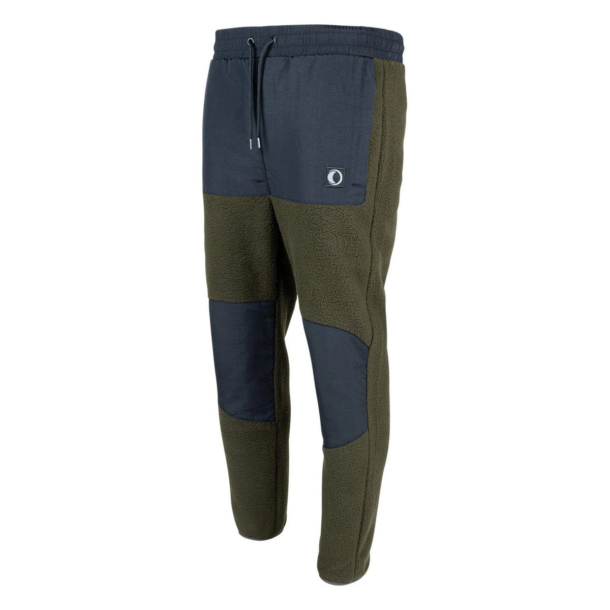 Green - Side - Speero Mens Sherpa Fleece Jogging Bottoms