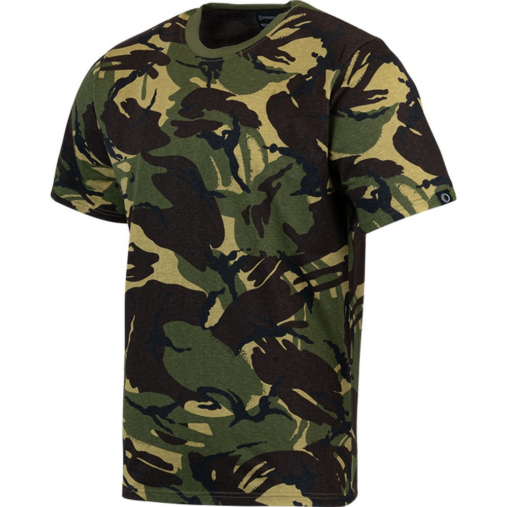 Camo Green - Side - Speero Mens Camo Cotton T-Shirt