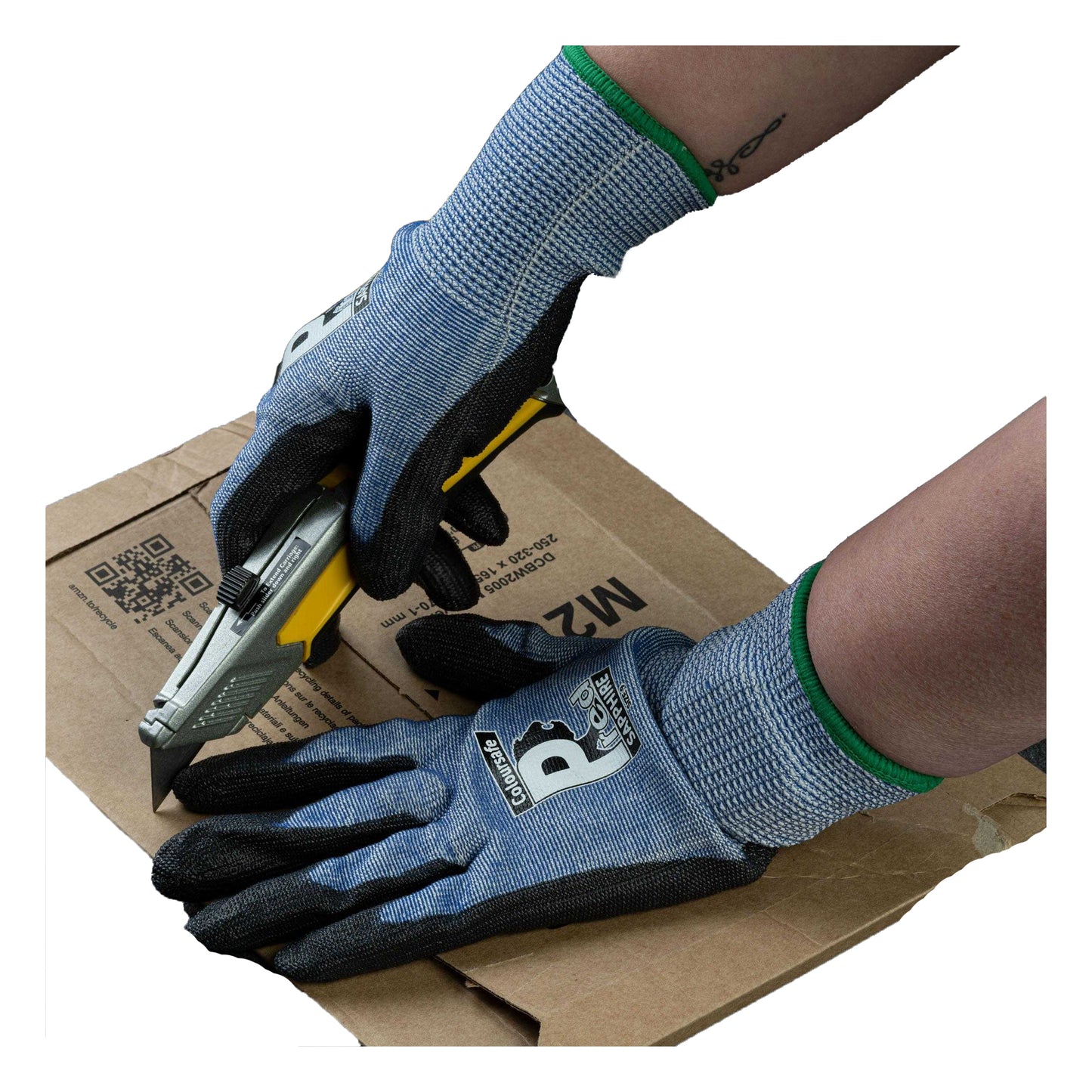 Black-Blue - Side - Predator Ron Coloursafe Pred Safety Gloves (Pack of 10)