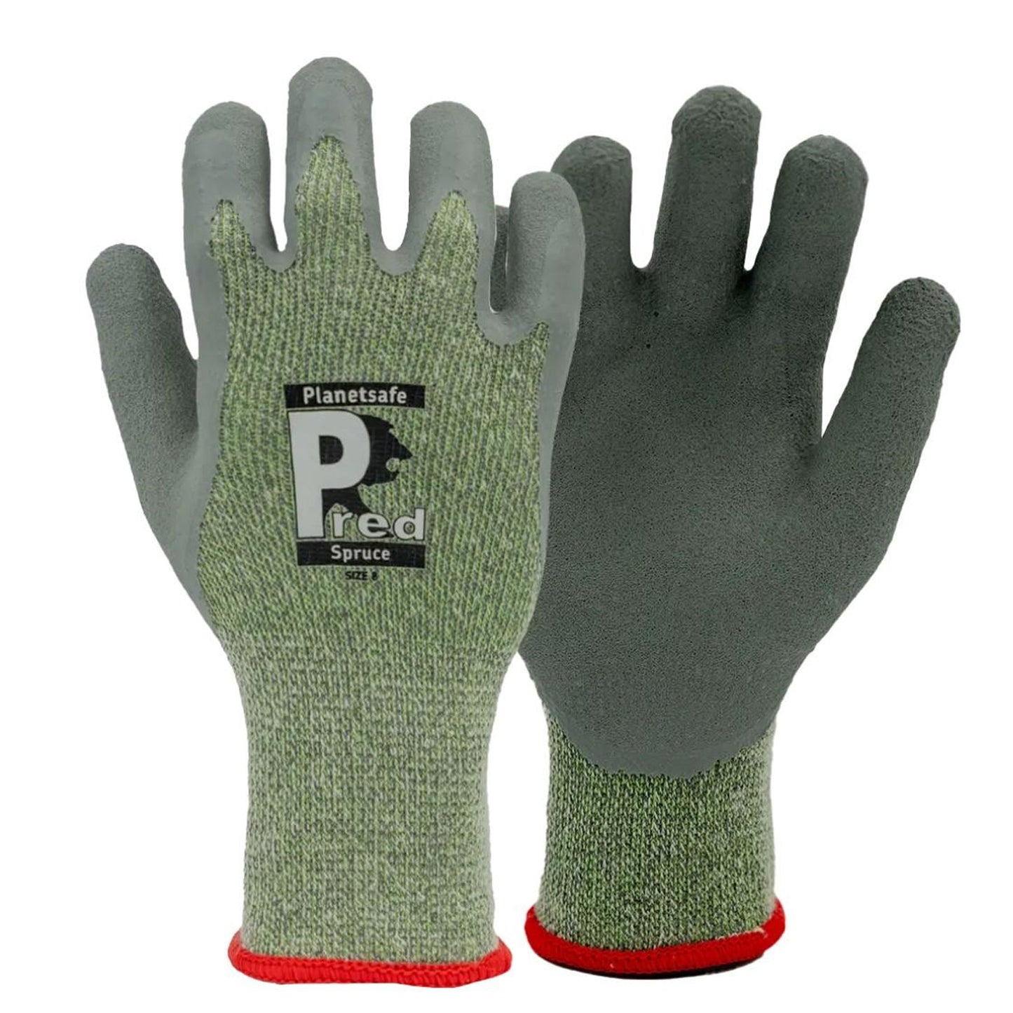 Green - Side - Predator Planetsafe Safety Gloves (Pack of 10)