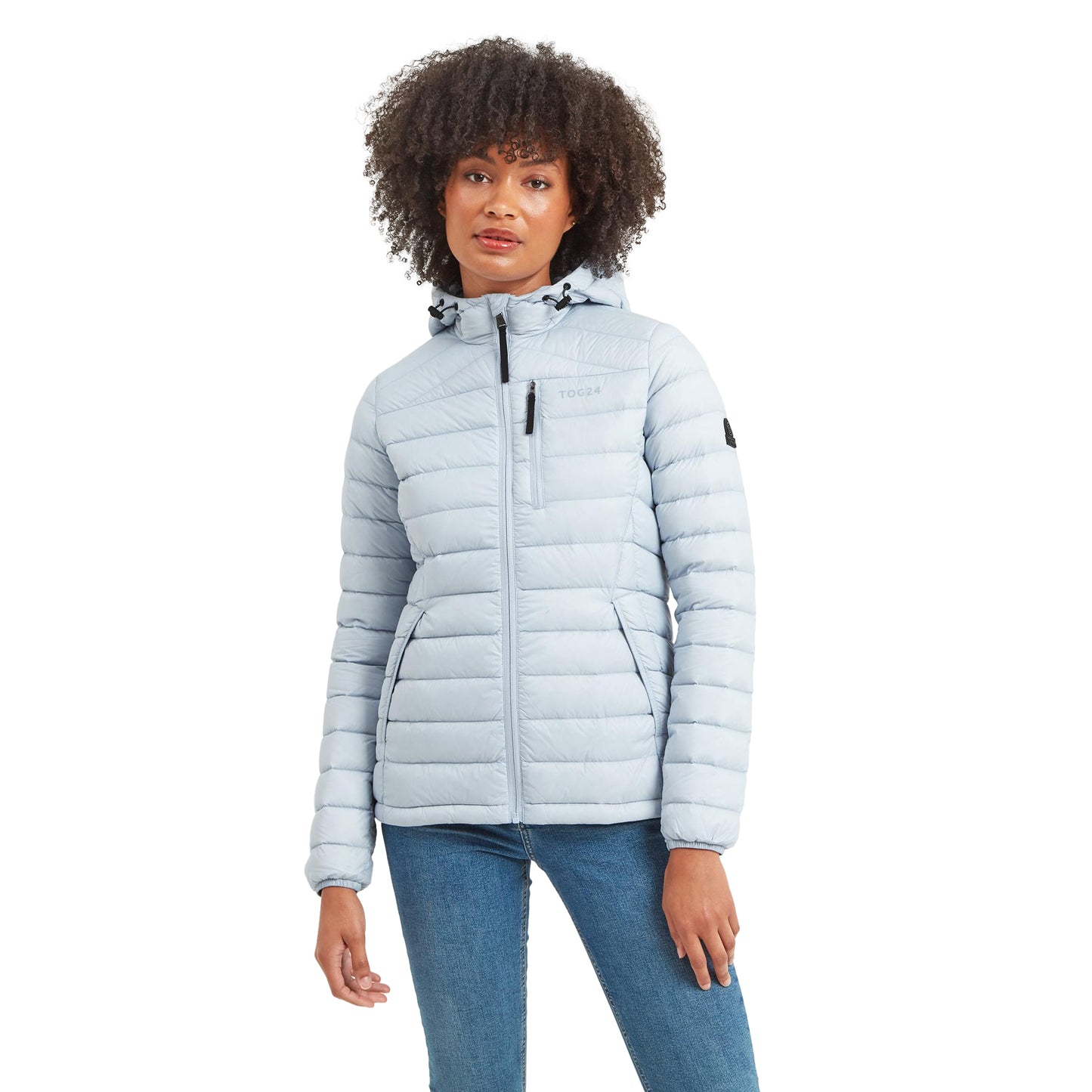 Ice Blue - Side - TOG24 Womens-Ladies Drax Hooded Down Jacket