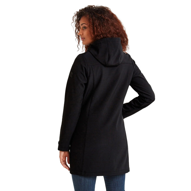 Black - Back - TOG24 Womens-Ladies Keld Long Length Soft Shell Jacket