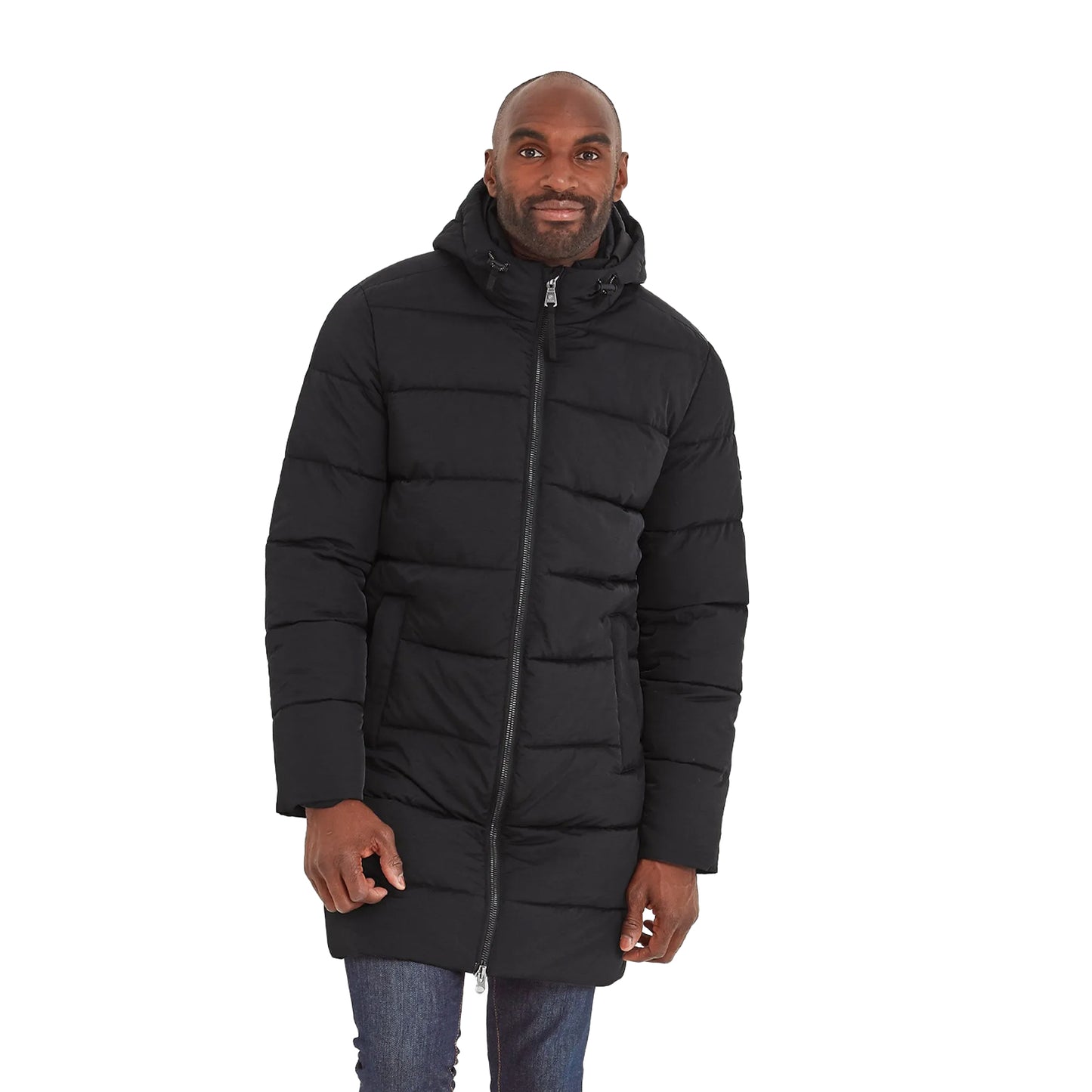 Black - Side - TOG24 Mens Radley Long Padded Jacket