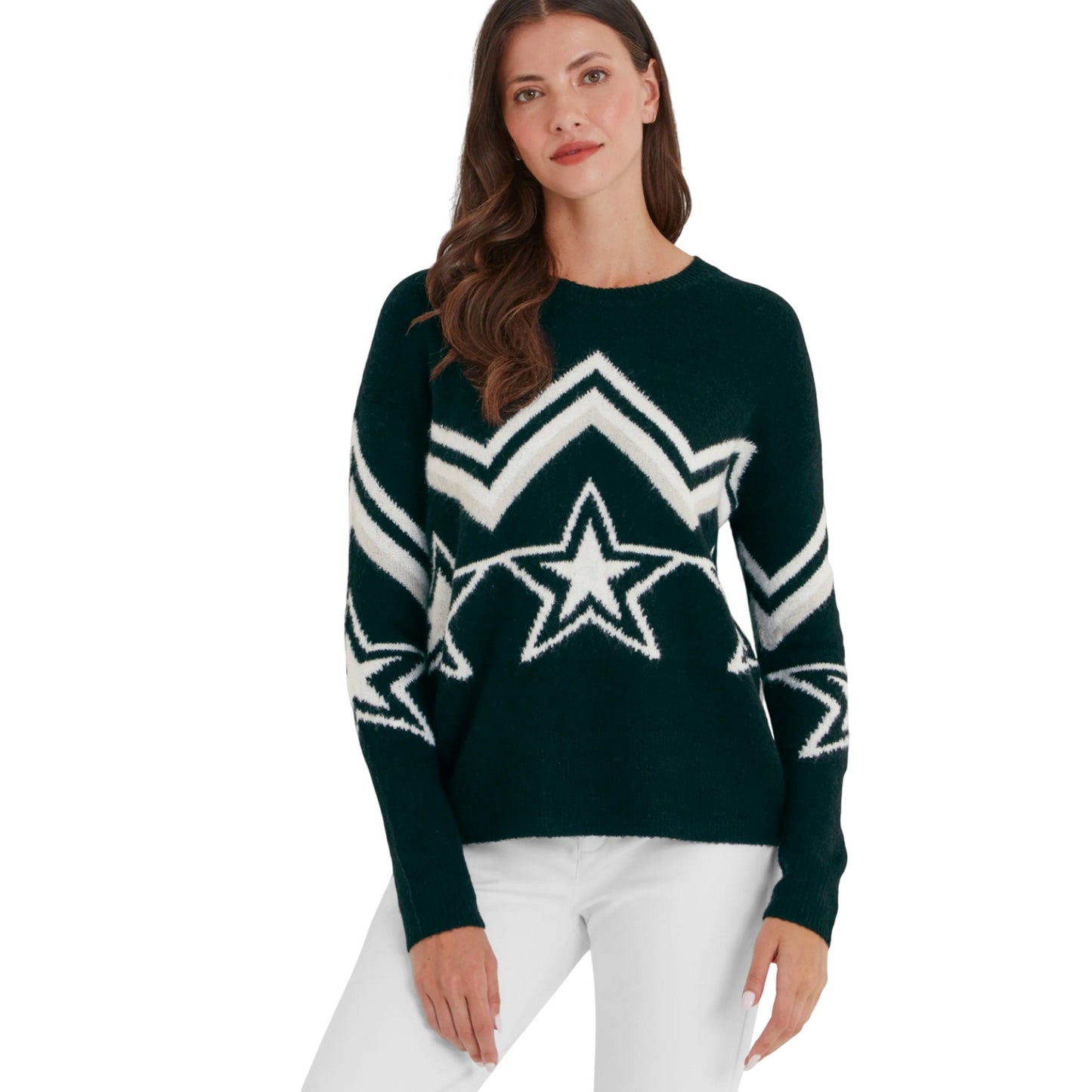 Black - Side - TOG24 Womens-Ladies Theresa Stars Knitted Jumper