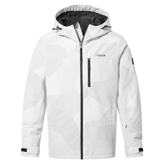 Light Grey - Front - TOG24 Mens Palisade Pixel Camo Ski Jacket