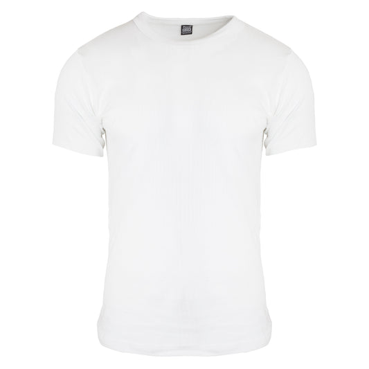 White - Front - FLOSO Mens Thermal Underwear Short Sleeve Vest Top (Viscose Premium Range)