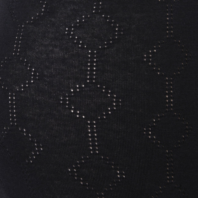 Black - Side - FLOSO Ladies-Womens Thermal Underwear Long Jane (Viscose Premium Range)