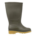 Green - Back - Dunlop Junior Dull Wellington Boots