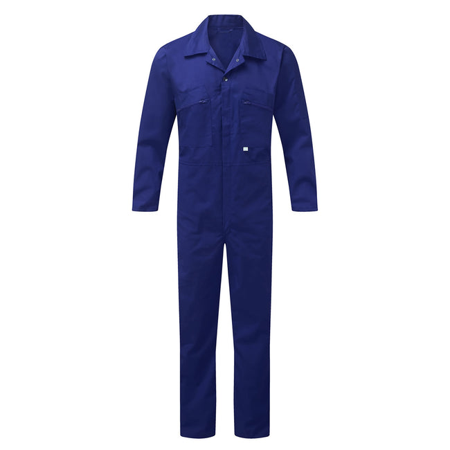 Royal Blue - Front - Fort Workwear Unisex Adult Zipped Overalls
