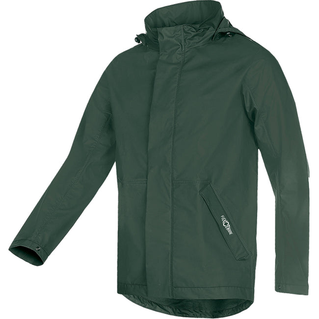 Khaki Green - Front - Flexothane Unisex Adult Classic Ascot Waterproof Jacket