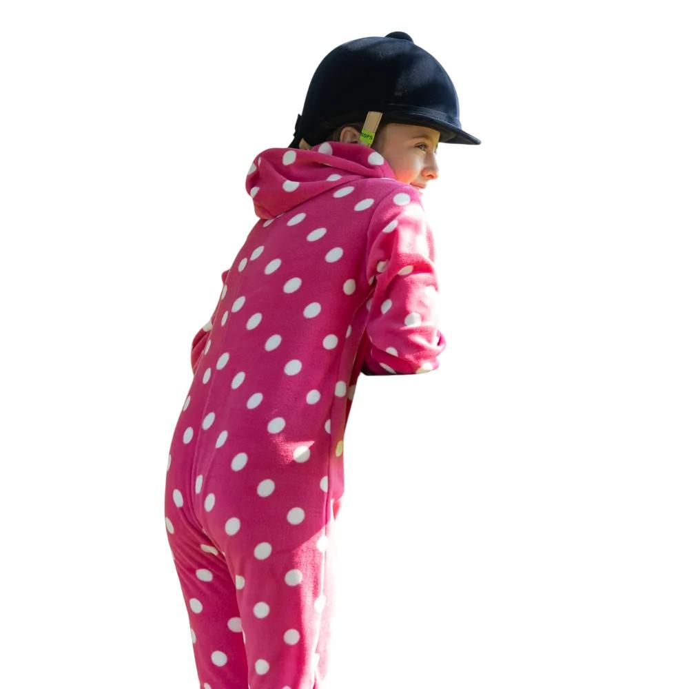 Paradise Pink - Back - Supreme Products Childrens-Kids Dotty Fleece Jumpsuit