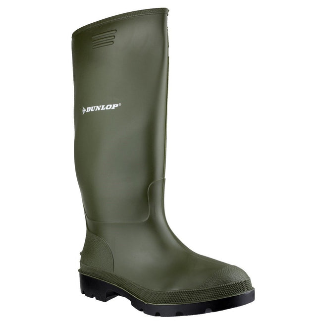 Green - Back - Dunlop Adults Unisex Pricemastor Wellington Boots