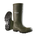 Green - Side - Dunlop Adults Unisex Purofort Professional Wellington Boots