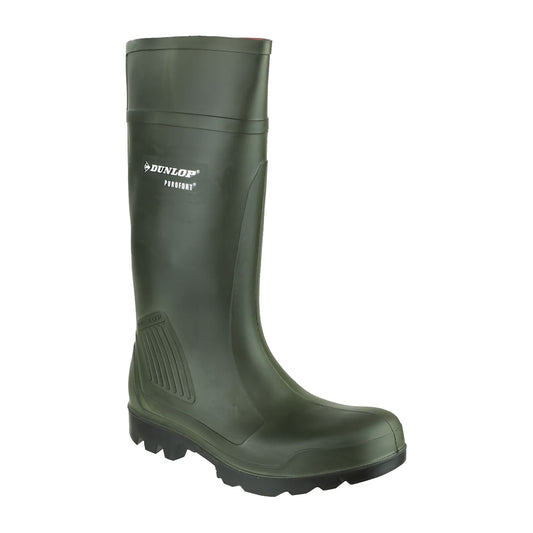 Green - Front - Dunlop Adults Unisex Purofort Professional Wellington Boots