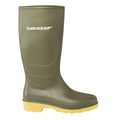 Green - Back - Dunlop Childrens-Kids Dull Wellington Boots