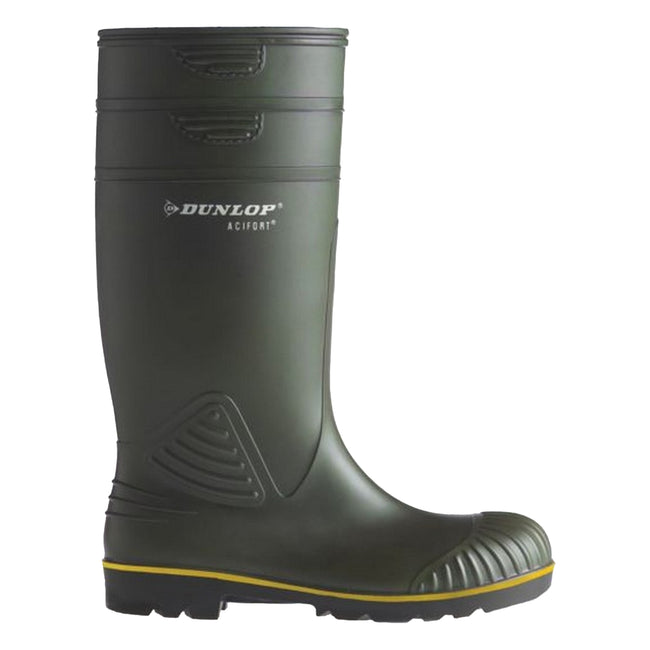 Green - Back - Dunlop Mens Acifort Heavy Duty Wellies