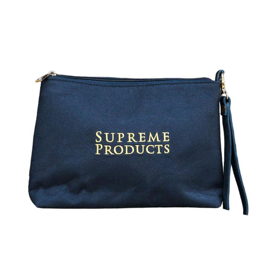 Black-Gold - Front - Supreme Products Pro Groom Logo Leather Handled Pouch