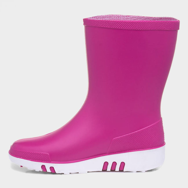 Pink - Side - Dunlop Childrens-Kids Mini Wellies