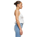 White - Side - Urban Classics Womens-Ladies Ruffled Waffle Pique Top
