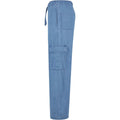 Skyblue Washed - Side - Urban Classics Womens-Ladies Denim Lightweight Cargo Trousers