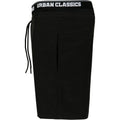 Black-White - Side - Urban Classics Mens 2 in 1 Swim Shorts
