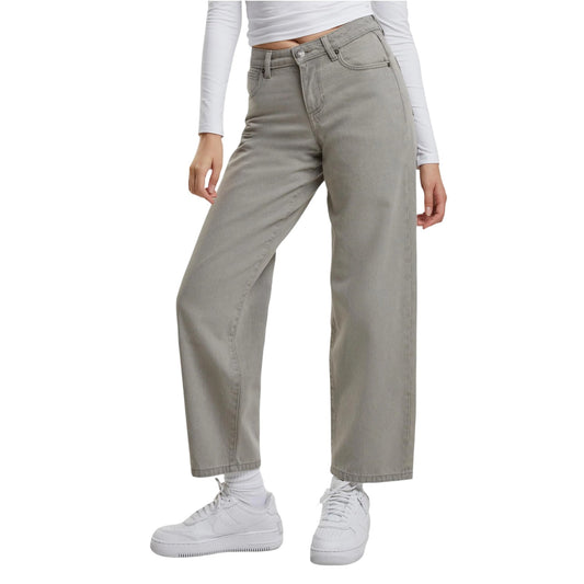 Lighter Dirty Washed - Front - Urban Classics Womens-Ladies 90´s Mid Rise Jeans