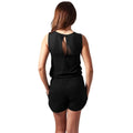Black - Back - Urban Classics Womens-Ladies Hot Technical Mesh Jumpsuit