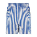 White-Blue - Back - Urban Classics Womens-Ladies Striped Shorts