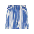 White-Blue - Front - Urban Classics Womens-Ladies Striped Shorts