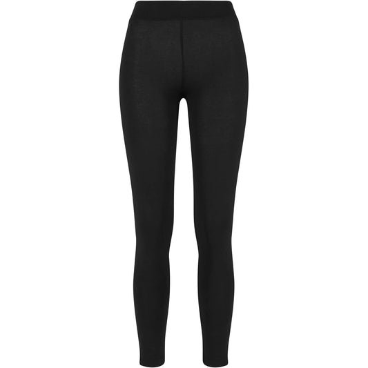 Black - Front - Urban Classics Womens-Ladies Jersey Leggings