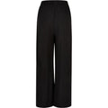 Black - Back - Urban Classics Womens-Ladies Viscose Wide Leg Loose Trousers