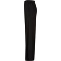 Black - Side - Urban Classics Womens-Ladies Viscose Wide Leg Loose Trousers