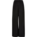 Black - Front - Urban Classics Womens-Ladies Viscose Wide Leg Loose Trousers
