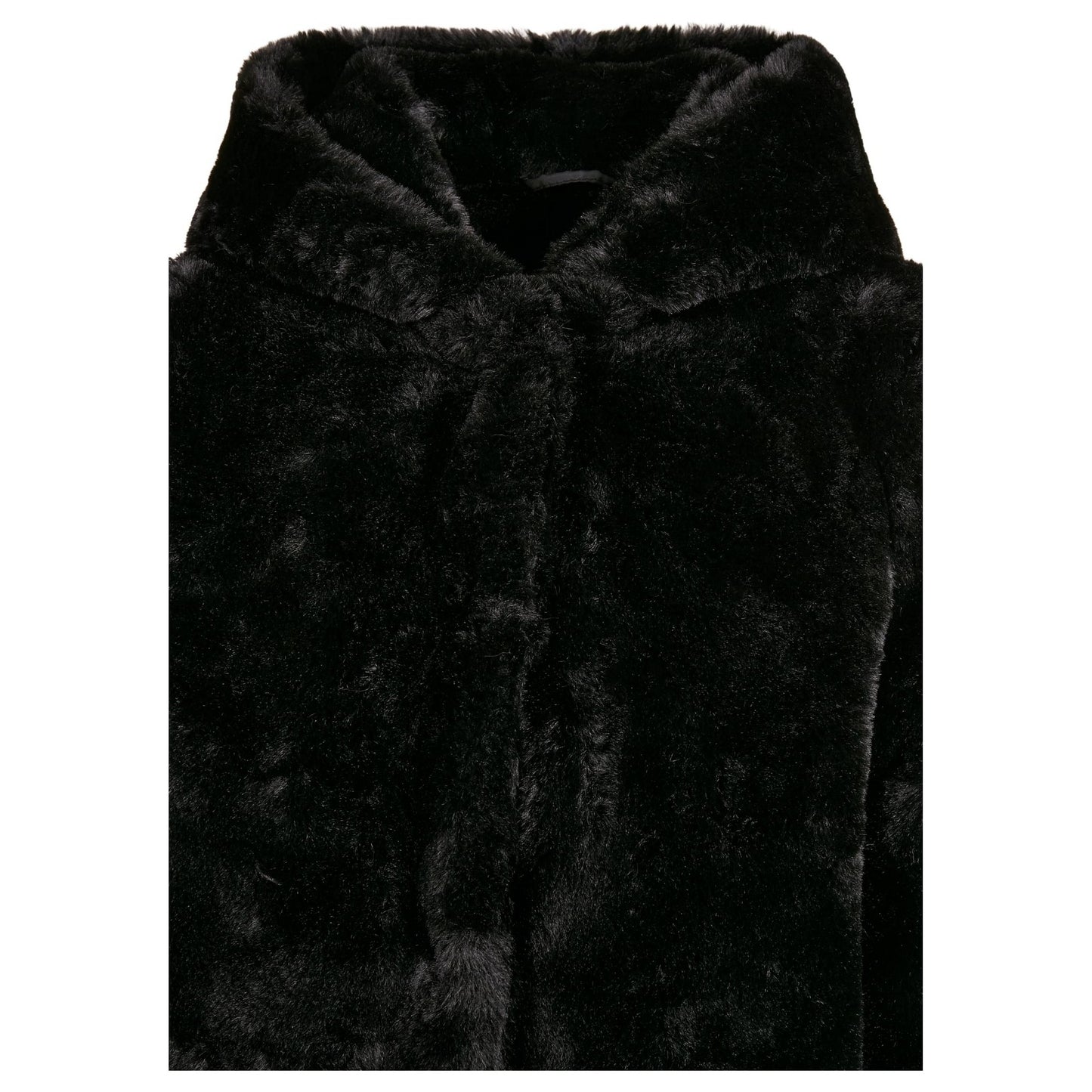 Black - Lifestyle - Urban Classics Girls Teddy Fleece Hooded Coat