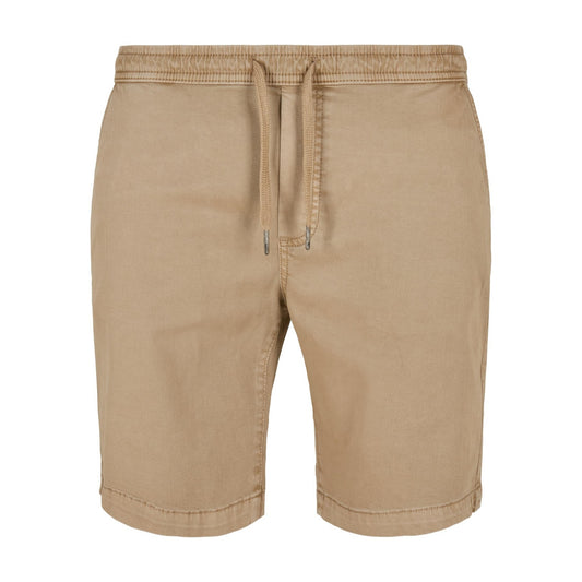 Union Beige - Front - Urban Classics Mens Twill Stretch Sweat Shorts