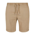 Union Beige - Front - Urban Classics Mens Twill Stretch Sweat Shorts