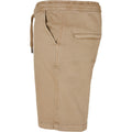 Union Beige - Side - Urban Classics Mens Twill Stretch Sweat Shorts