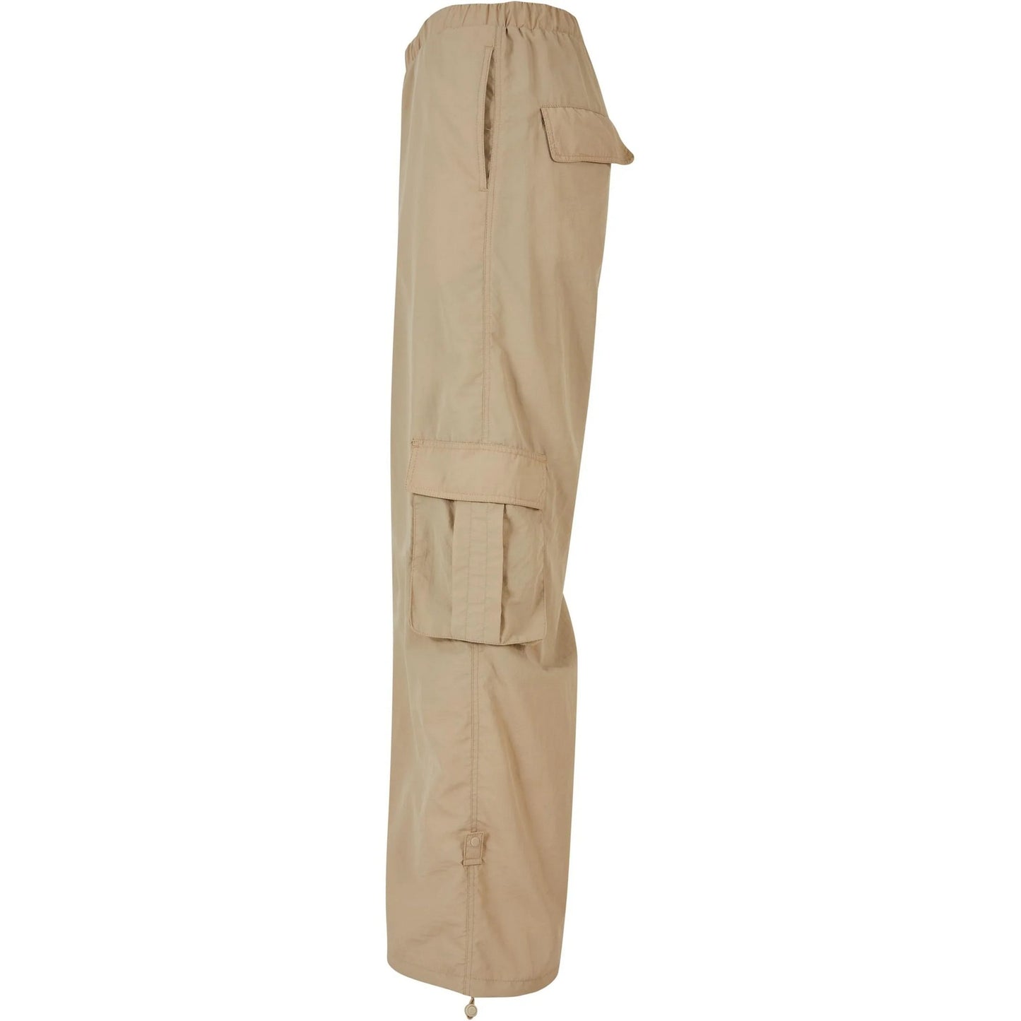 Concrete - Lifestyle - Urban Classics Womens-Ladies Nylon Crinkled Wide Cargo Trousers