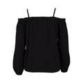 Black - Back - Urban Classics Womens-Ladies Cold Shoulder Long-Sleeved Top