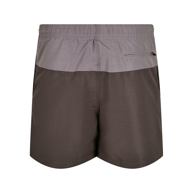 Blackbird-Asphalt - Back - Urban Classics Mens Block Swim Shorts