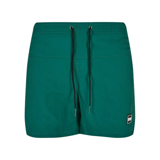 Green - Front - Urban Classics Mens Block Swim Shorts