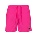 Neon Pink - Front - Urban Classics Mens Block Swim Shorts