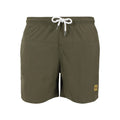 Olive - Front - Urban Classics Mens Block Swim Shorts