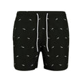 Black-White - Front - Urban Classics Mens Shark Swim Shorts