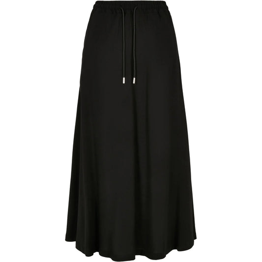 Black - Front - Urban Classics Womens-Ladies Viscose Midi Skirt