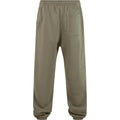 Pale Olive - Back - Urban Classics Mens Fluffy Plain Jogging Bottoms