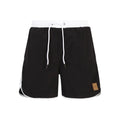 Black-White - Front - Urban Classics Mens Retro Swim Shorts